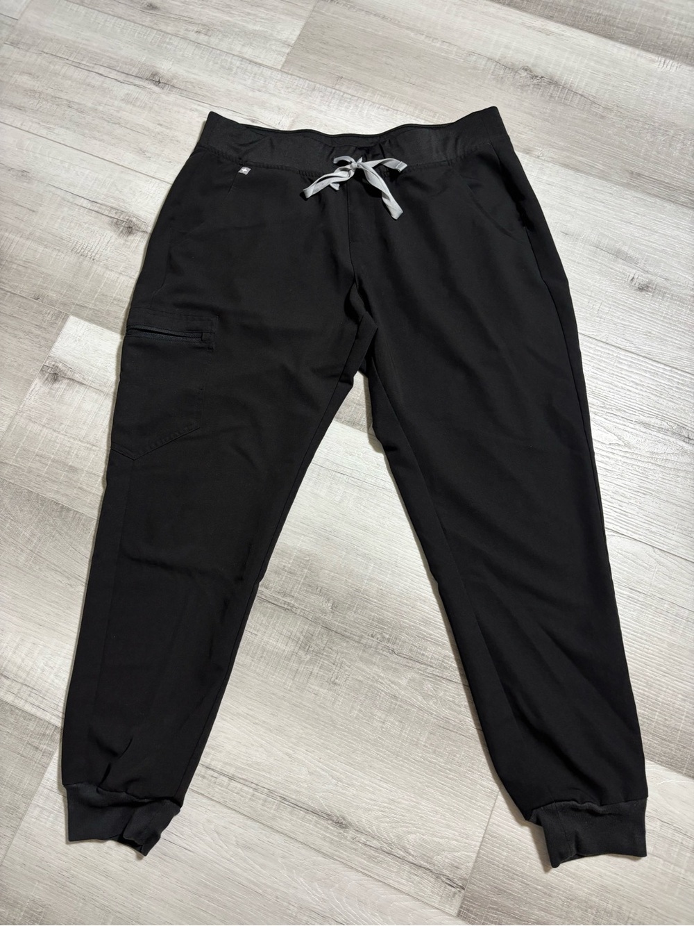 FIGS Zamora Technical Collection Black Jogger Scrub Pants Size Large